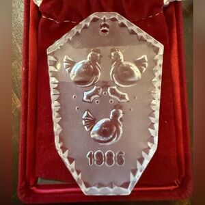 Brand New WATERFORD Crystal Vintage Ornament 3 French Hens